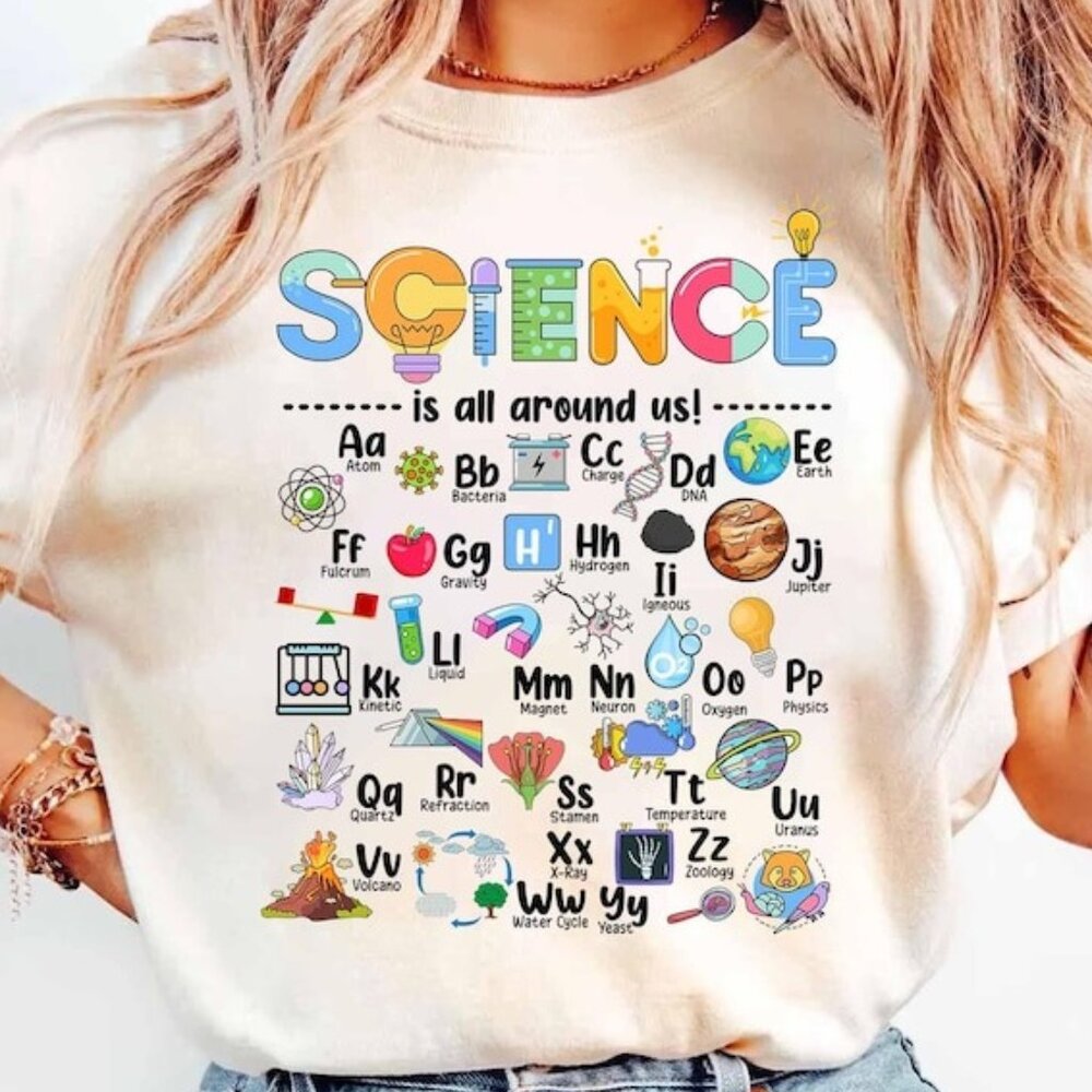 Funny Science Teacher Alphabet Back To School Shirt